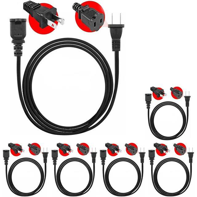 EXC BLK 6FT 6 Pcs Extension  AC 2 ng Power Cable