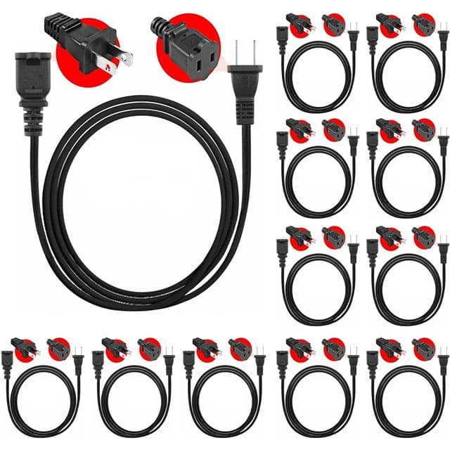 EXC BLK 12FT 12 Pcs Extension  AC 2 ng Power Cable 1
