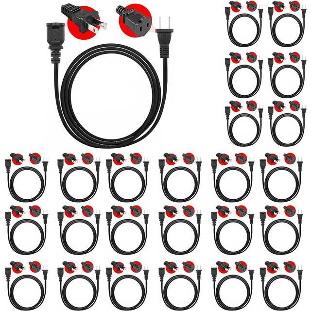 EXC BLK 6FT 25 Pcs Extension  AC 2 ng Power Cable 6