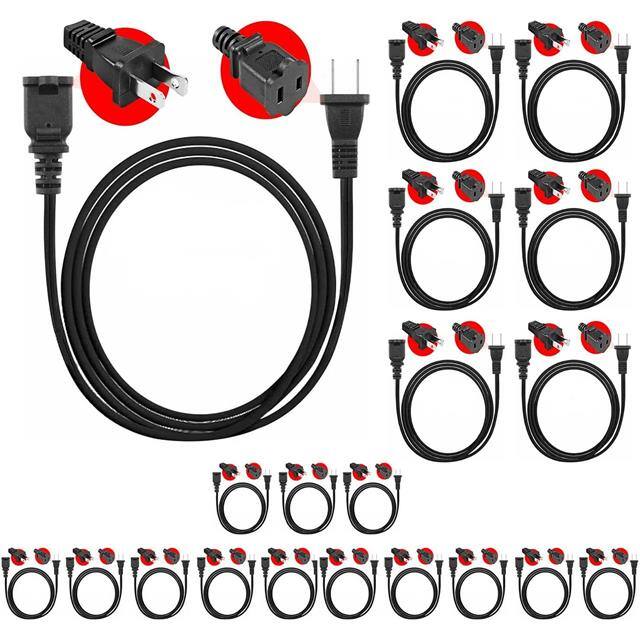 EXC BLK 15FT 20 Pcs Extension  AC 2 ng Power Cable 1