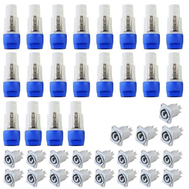 PWR SPKON M/F WHT 20PCS 4 PCS 3-Pin AC PowerCon Male-Fe