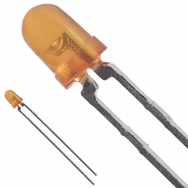 HLMP-1620 LED YELLOW DIFFUSED T-1 T/H