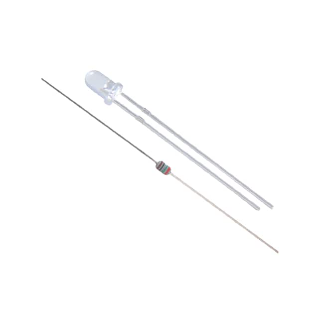 NTE30143-EW LED-3MM WHITE W/220OHM 1/8 RESIS