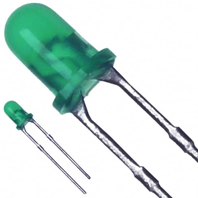LN38GP LED GREEN DIFFUSED 3MM ROUND T/H