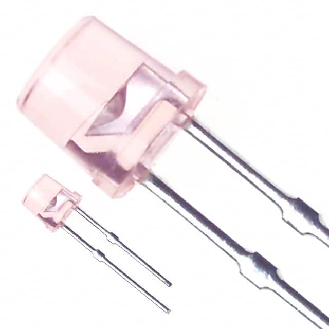 LN840RCP LED ORANGE CLEAR FLAT TOP T/H