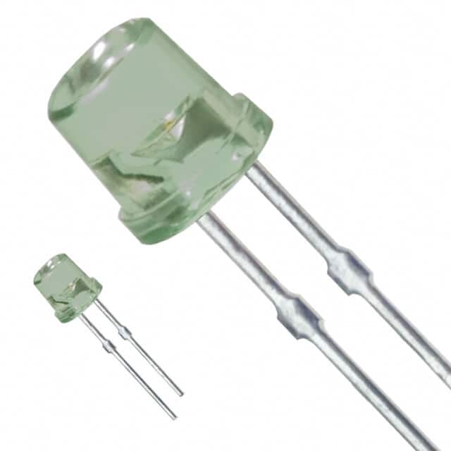 LN340GCP LED GREEN CLEAR FLAT TOP T/H