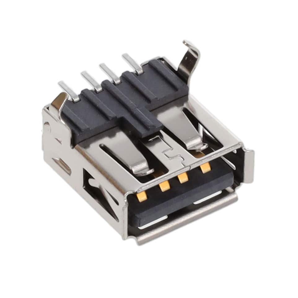 1002-002-01100-TR USB 2.0 SOCKET W/KINK SMD TYPE 3
