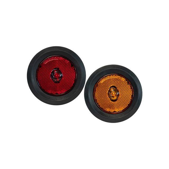 TQ S24-RR00-1 2.5" ROUND RED PC SIDEMARKER W/R