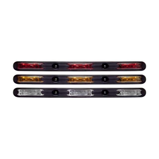 TQ S51-RR00-1 TRI-BAR RED LED, RED LENS, BLK B