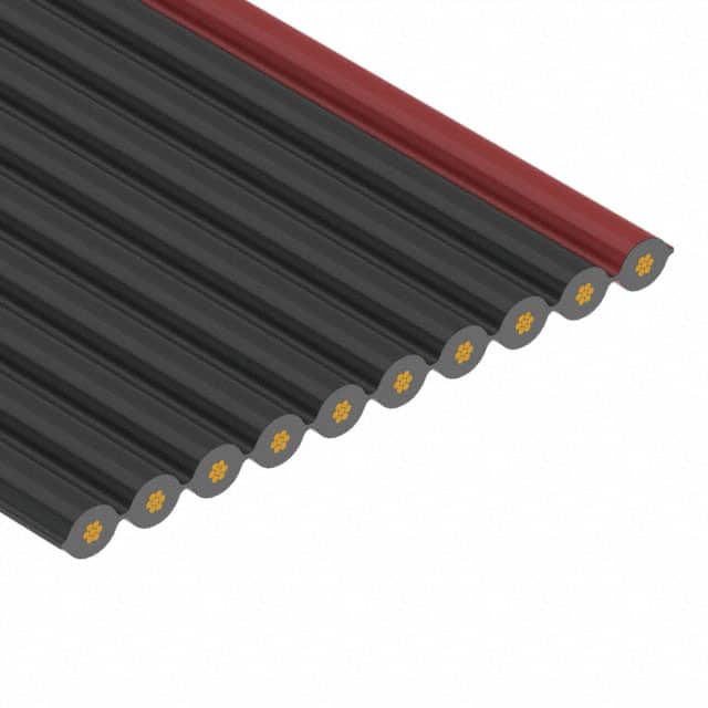3365A/10 100 CBL RIBN 10COND 0.05 BLACK 100'