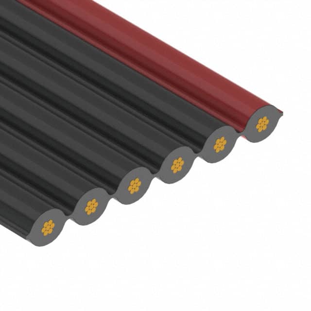 3365A/06NS CBL RIBN 6COND 0.05 BLACK 100'