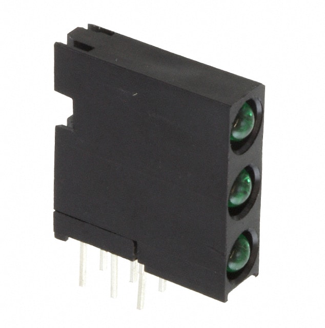 5642210222F LED CBI 3MM 3X1 GRN,GRN,GRN TINT