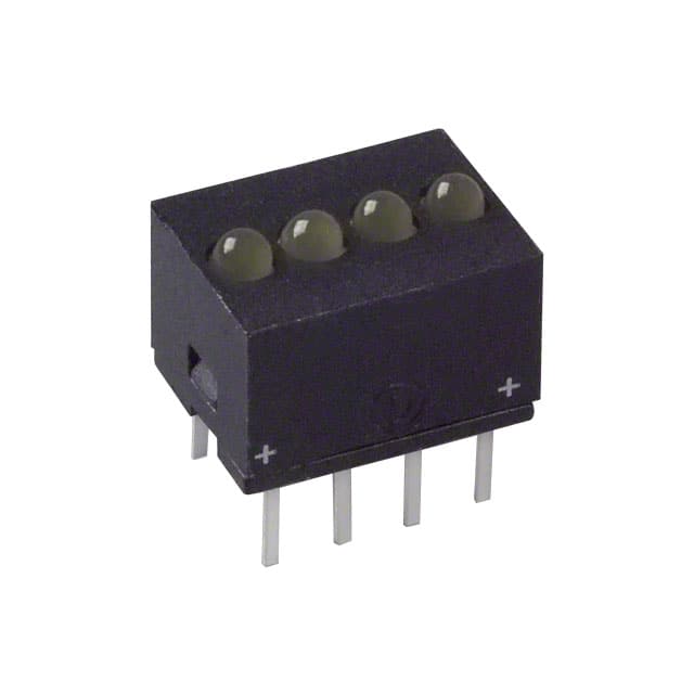 5555403F LED CBI 2MM YLW 5V RES QUAD TH