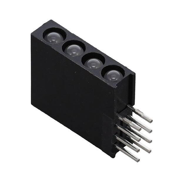 H455CBC LED ASSY RA 3MM 4X1 R/GN WH DIFF