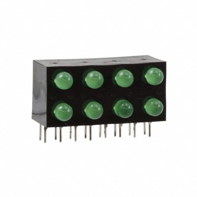 QBL7YG80D-MP8B2 LED 3MM BI-LVL 4X2 GREEN DIFF