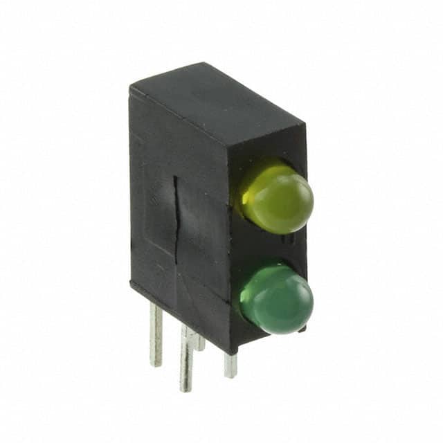 H301CYGD-100 LED ASSY RA 3MM 2LVL YGN DIFF