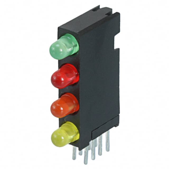 5680102173F LED CBI 3MM 4X1 GRN,RED,ORN,YLW