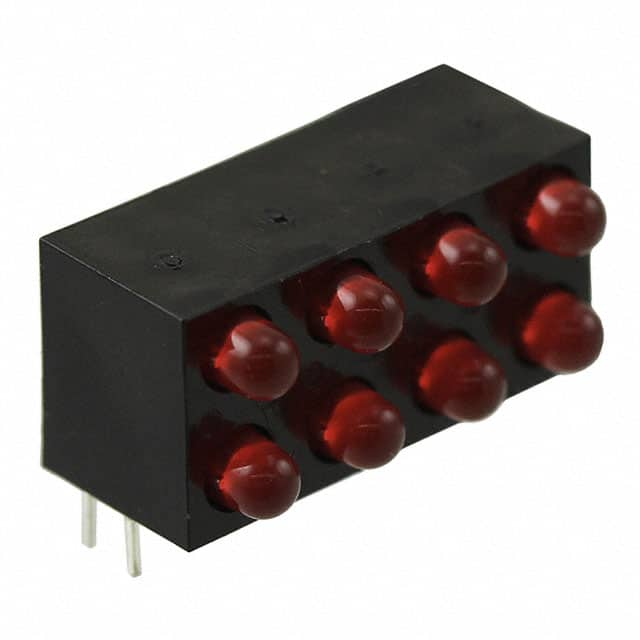 QBL7SB80D-MP8B2 LED 3MM BI-LVL 4X2 RED DIFF