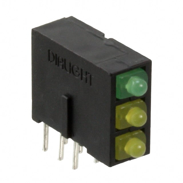 5700100233F LED CBI 2MM 3X1 GRN,YLW,YLW DIFF