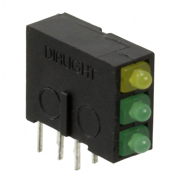 5700100322F LED CBI 2MM 3X1 YLW,GRN,GRN DIFF