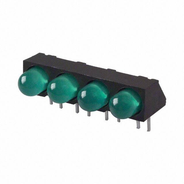 5640H5 LED GREEN T1-3/4 QUAD RTANG PCB