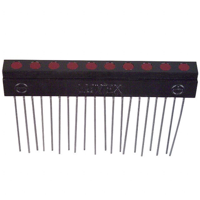 SSA-LXB102ID LED ARRAY 3MM 10SEG FLAT TOP RED