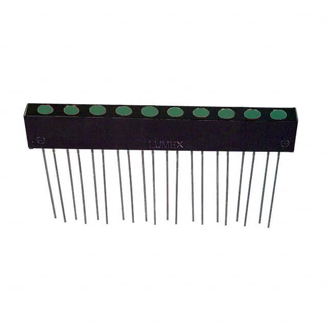 SSA-LXB102GD LED ARRAY 3MM 10SEG FLAT TOP GRN