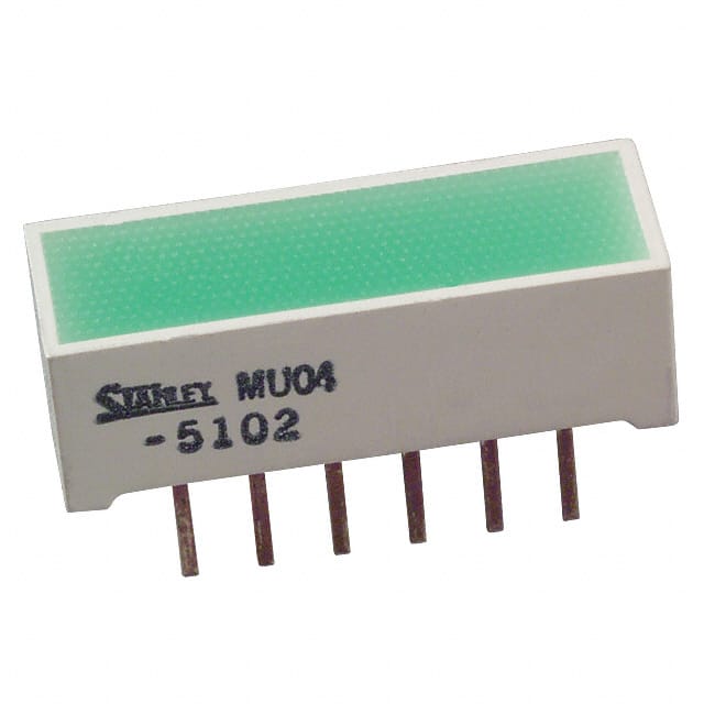 MU04-5102 LED RECTANGLE 6X19 GRN DIFF 6PIN