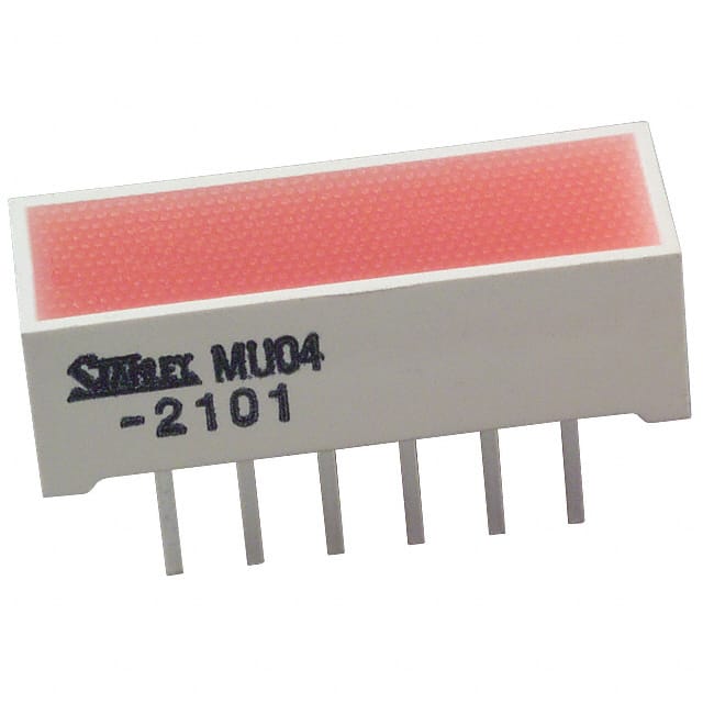 MU04-2101 LED RECTANGLE 6X19 RED DIFF 6PIN