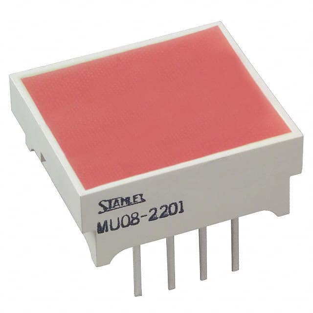MU08-2201 LED RECT 14X16 RED DIFF 8 PIN