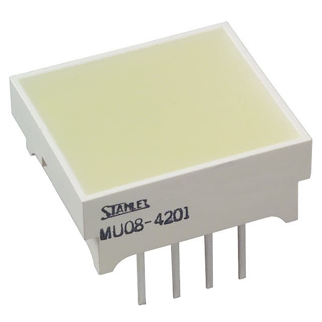 MU08-4201 LED RECT 14X16 YEL DIFF 8 PIN