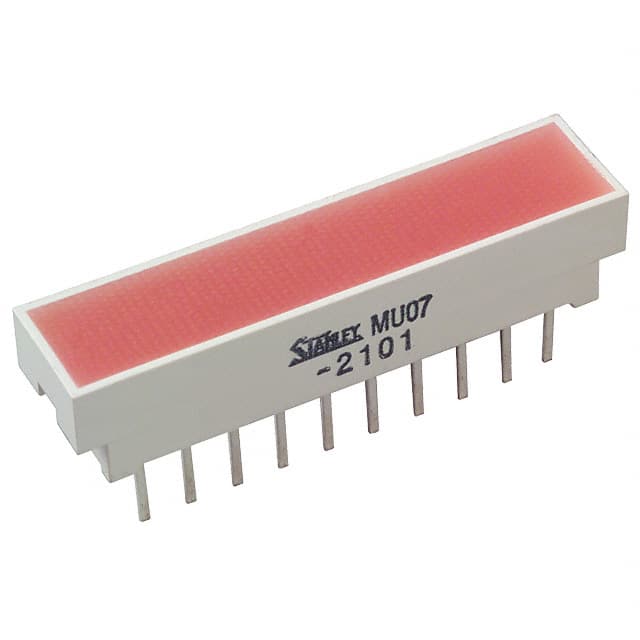 MU07-2101 LED RECTANGLE 6X29 RED DIFF 10PI