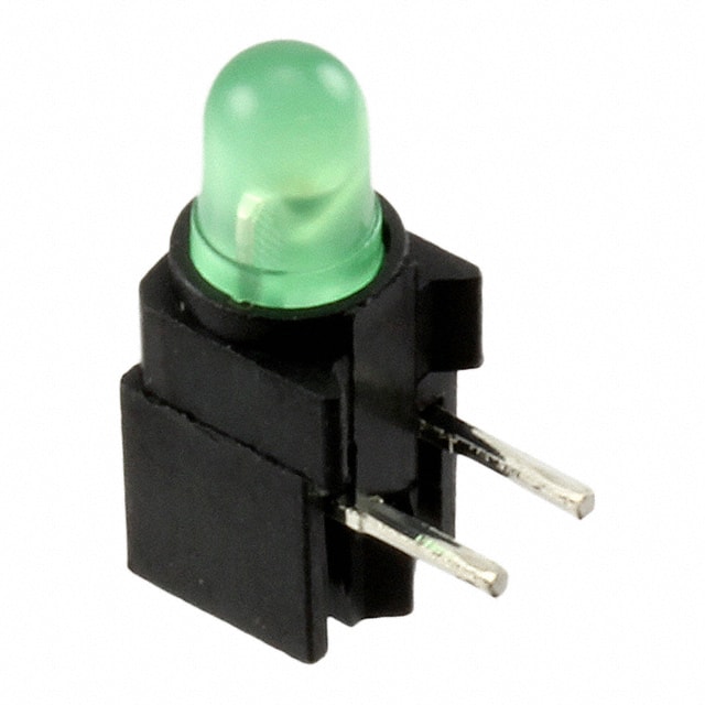 5510001846F LED CBI 3MM GREEN SGL BLK RA