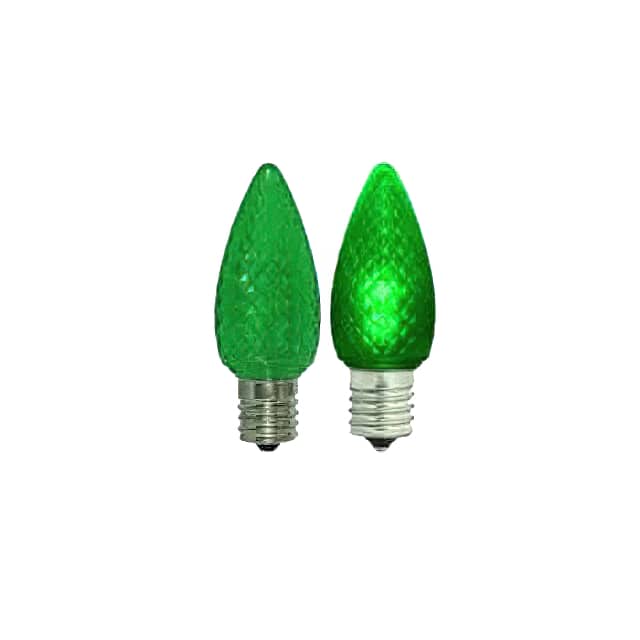 2PAK:WW-858Q-9 LED .35W C9 120/130V GREEN E17