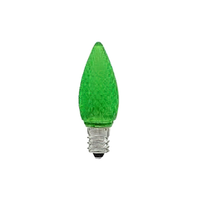 25PAK:WW-0QX2-8 LED .35W C7 120V GREEN  E12