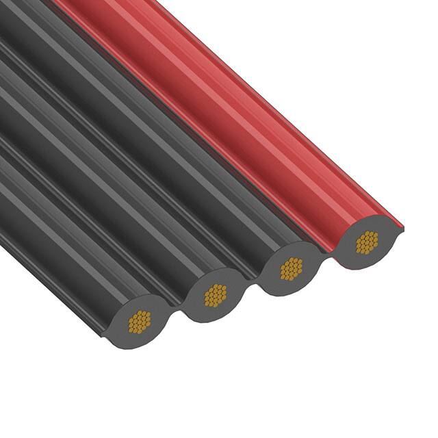 3319/04 CBL RIBN 4COND 0.05 BLACK 100'