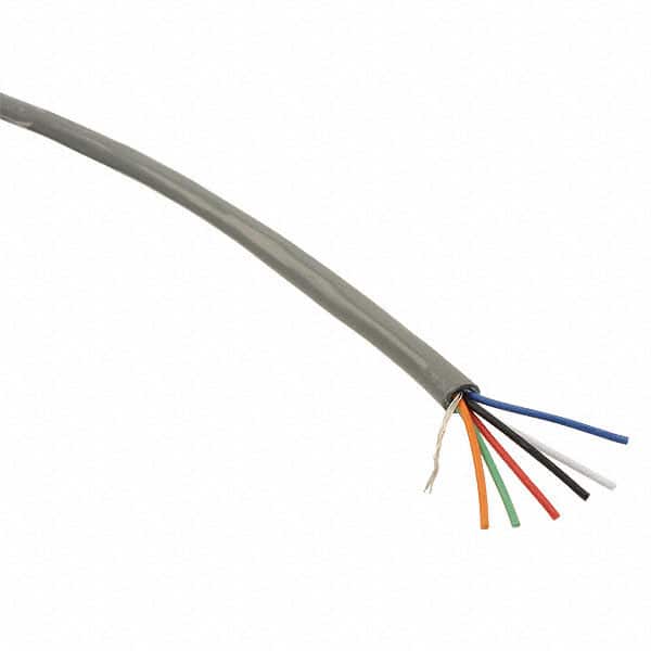 C0763A.12.10 CABLE 6COND 22AWG GRAY SHLD 100'