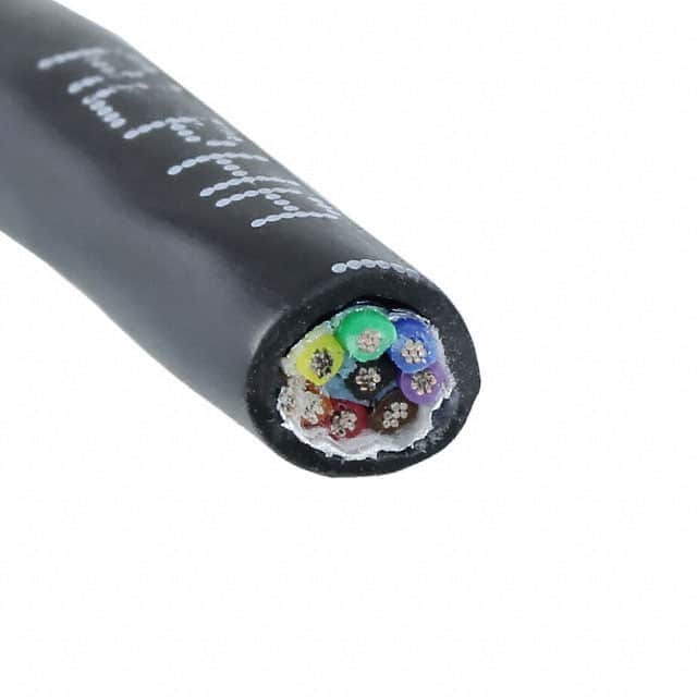 25158 BK199 CABLE 8COND 20AWG BLK SHLD FEET