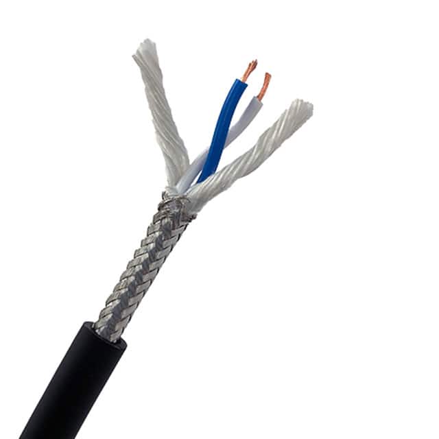 IO-A12326-500SP CABLE 2COND 23AWG BLK SHLD 500'