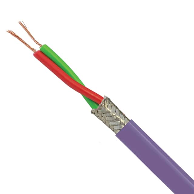 6342341 CABLE 2COND 22AWG PUR SHLD 1=1FT