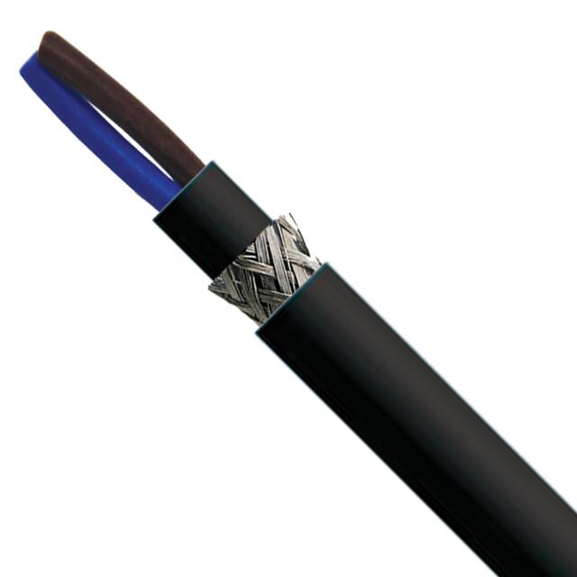 1241602 CABLE 2COND 16AWG BLK SHLD 1=1FT