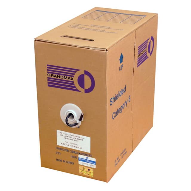 CBL-C63ES-BK-AM CABLE CAT6 8COND 24AWG BLK 1000'