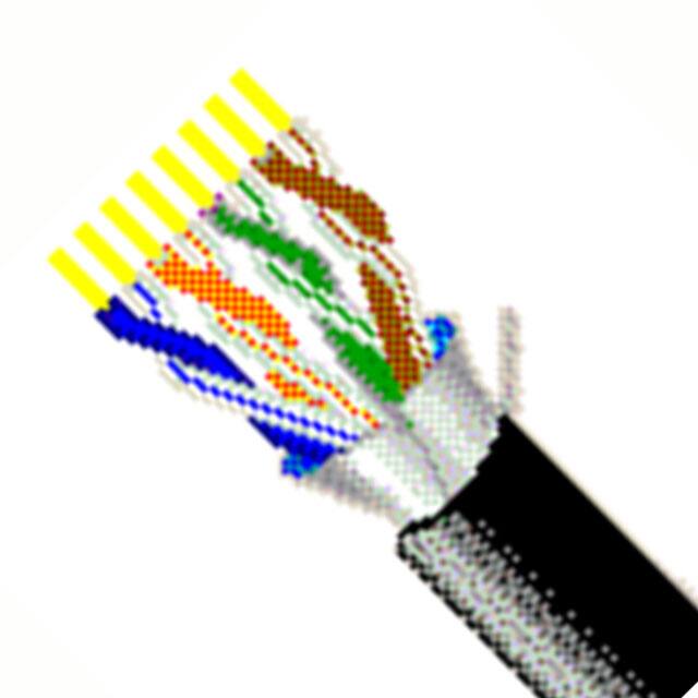 1300A 0101000 MULTI-PAIR 8COND 24AWG BLK 1000'