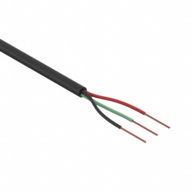 30-00006 CABLE 3COND 24AWG BLACK 1000'