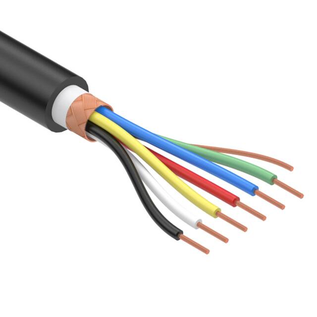 30-00672 CABLE 6COND 28AWG BLK SHLD 502'