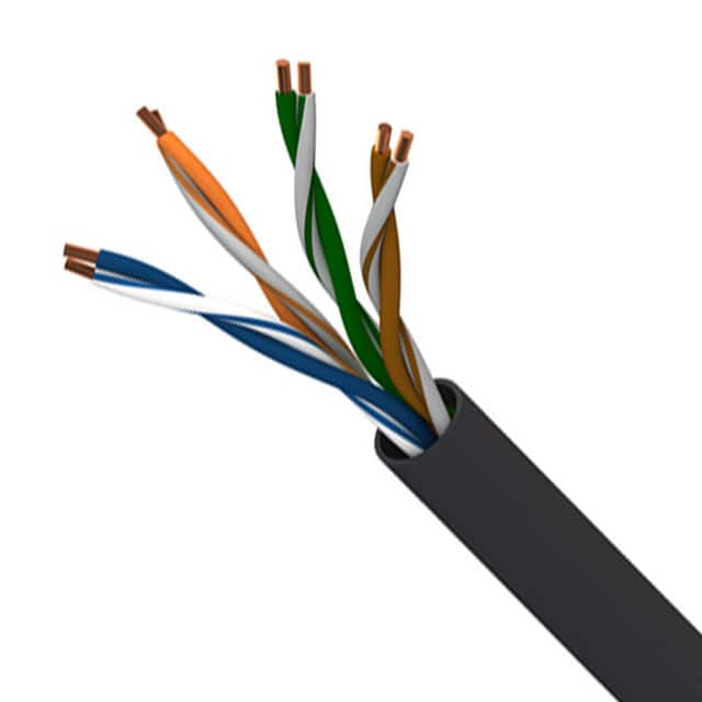 7918A 0101000 CABLE CAT5E 8CON 24AWG BLK 1000'