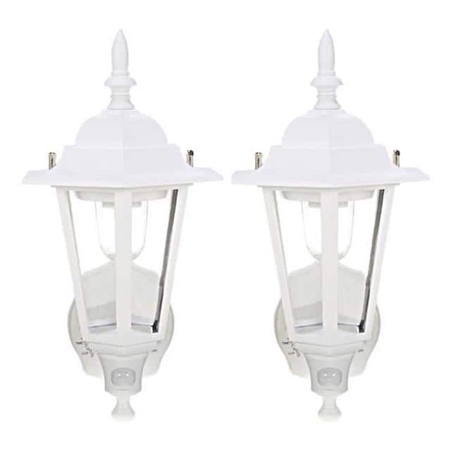 49719-2PK Battery Plastic Wall Sconce -WHT