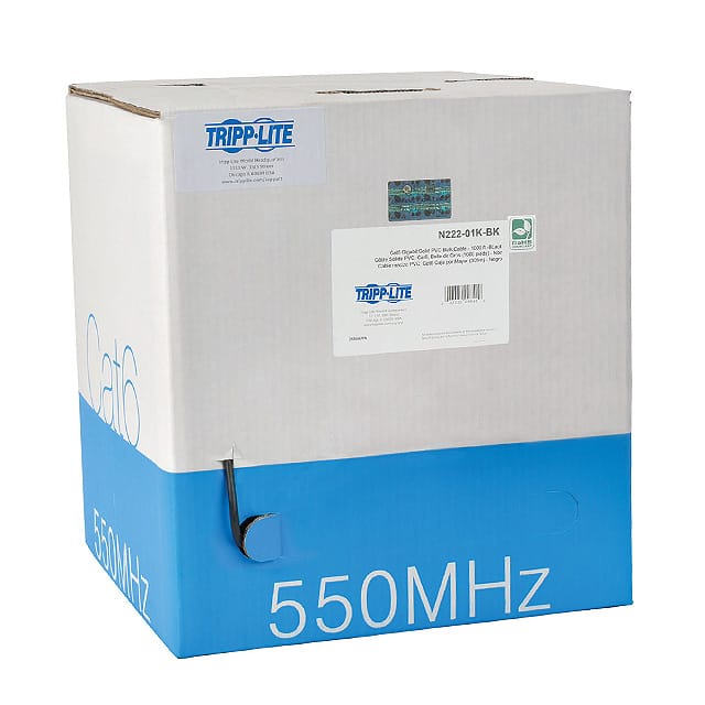 N222-01K-BK CABLE CAT6 8COND 23AWG BLK 1000'