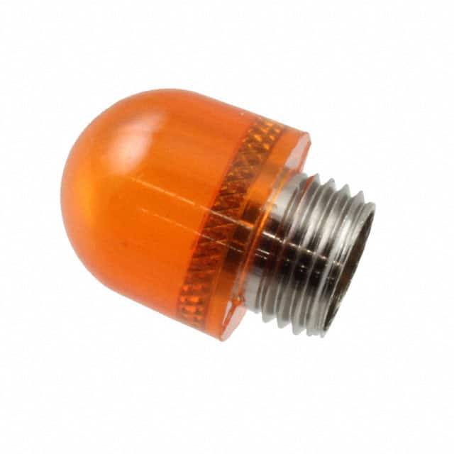 131A-303A LENS AMBER PANEL MOUNT THREADED