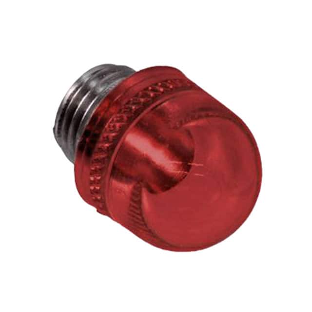 131A-303R LENS RED PANEL MOUNT THREADED